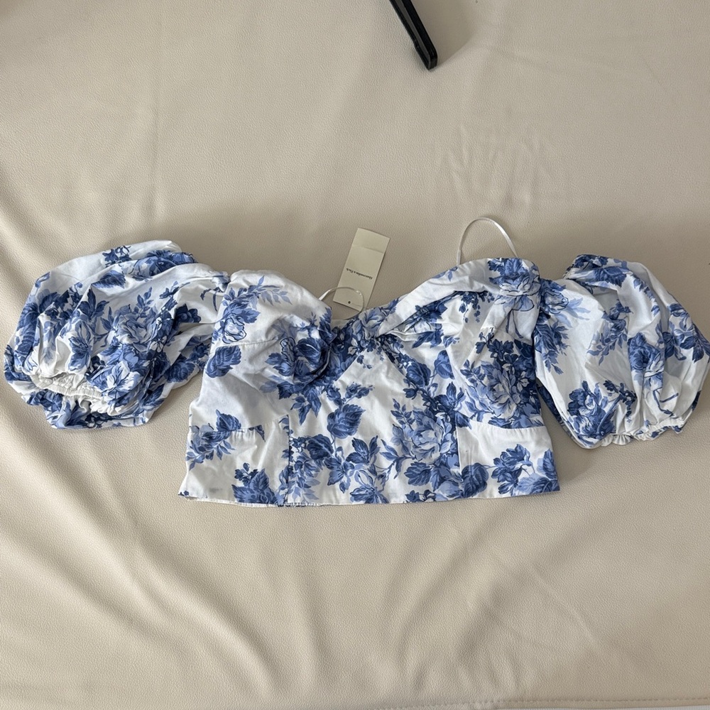 Abercrombie & Fitch Blue Floral Blouse